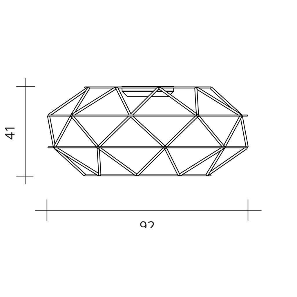 EUCLIDE LAMPADARIO SOSPESO 35CM A LED 2700K 2945LM 44W COLORE NERO