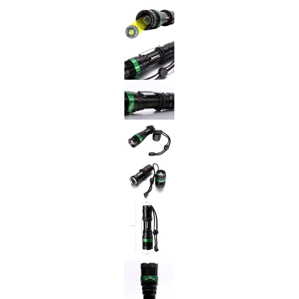 Trade Shop - Torcia Tattica Militare Cree Led Xenon Zoom Ricaricabile 15000w -