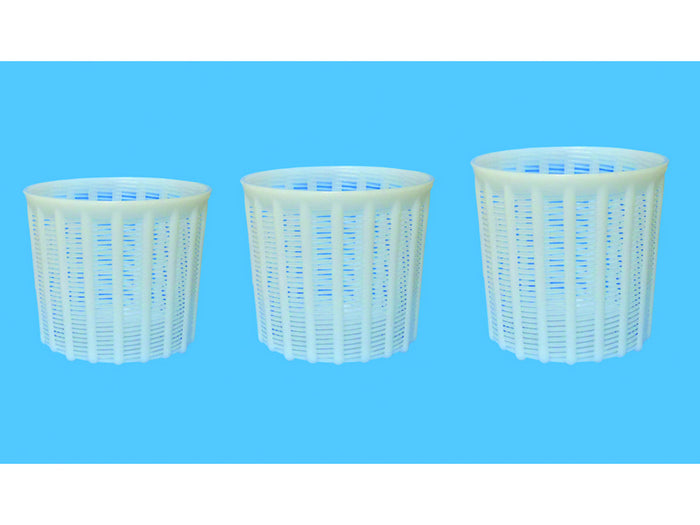 forma per formaggio canestrato ï cm. 14,8x13,2x13 h capacitó gr. 1.200 cod:ferx.vit33785