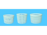 forma per formaggio crotonese ï cm. 19,5x17,5x 13,5 h capacitó gr. 2.500 cod:ferx.vit33789