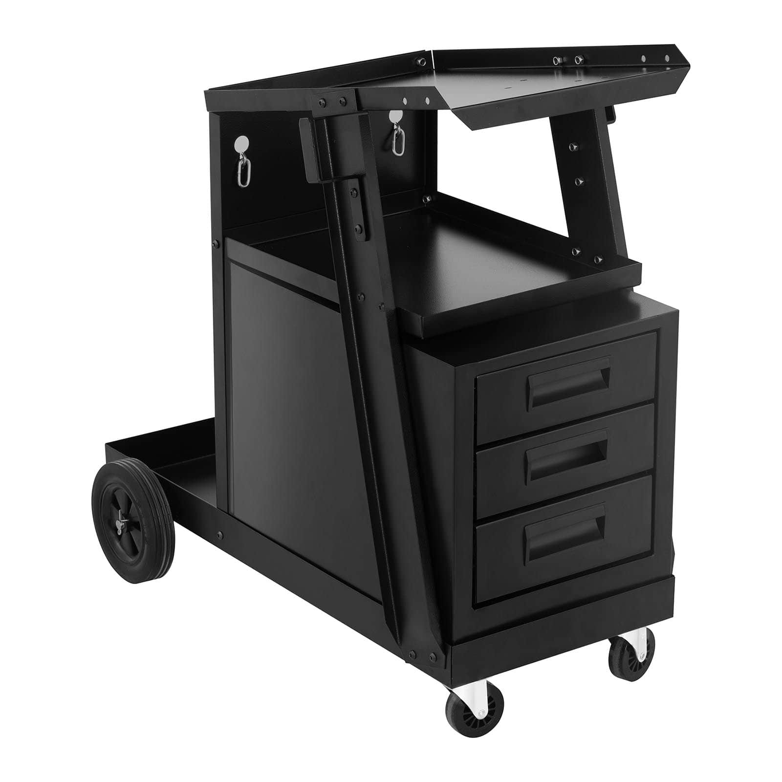 Carrello stazione di saldatura a 3 scomparti 75 kg nero 14_0006824