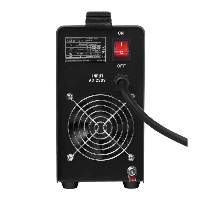 Saldatrice ad arco - 250A - Hot Start - 8 metri di cavo - PRO 14_0003026