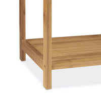 Porta asciugamani da bagno 3 barre portaoggetti 85 cm bambù e metallo 13_0002256