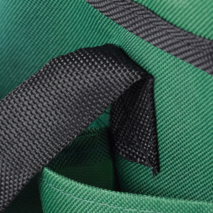 Sgabello porta attrezzi da giardinaggio 16 tasche e scomparto interno ribaltabile verde 13_0002810