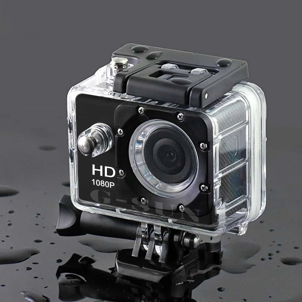 Trade Shop - Action Cam Full Hd 1080p Con Custodia Impermeabile Subacqueo Sport Camera Kit -