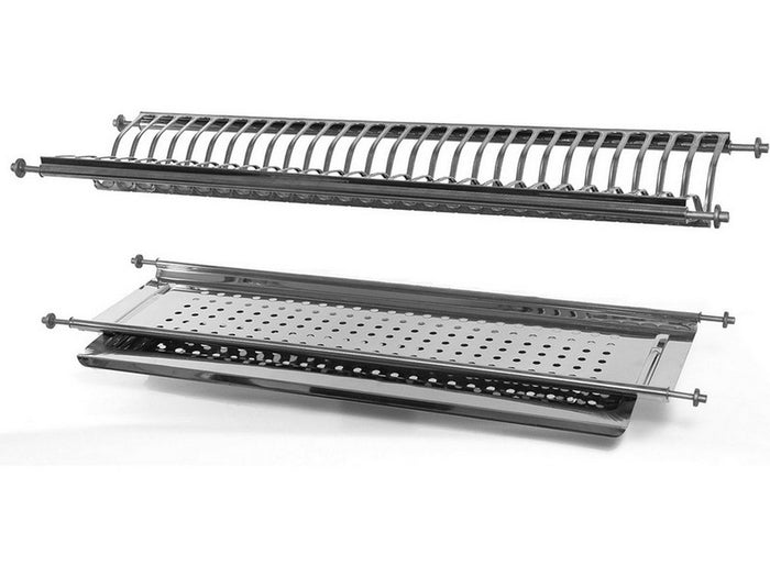 scolapiatti ad incasso per pensile in inox con vassoio cm. 86 cod:ferx.vit54862