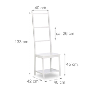 Porta asciugamani 133 cm bambù bianco 13_0002265