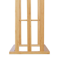 Porta asciugamani da terra a 3 bracci per bagno in bambù 13_0002272