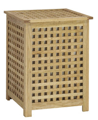 Cesto portabiancheria in legno di noce