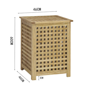 Cesto portabiancheria in legno di noce