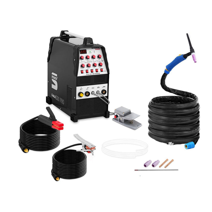 Saldatrice per alluminio - TIG AC/DC - 220 A - Cavo 8 metri - Pulse 14_0003037