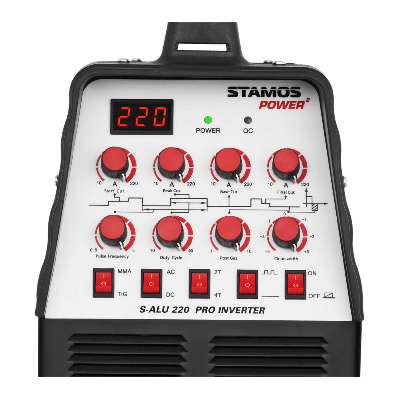 Saldatrice per alluminio - TIG AC/DC - 220 A - Cavo 8 metri - Pulse 14_0003037