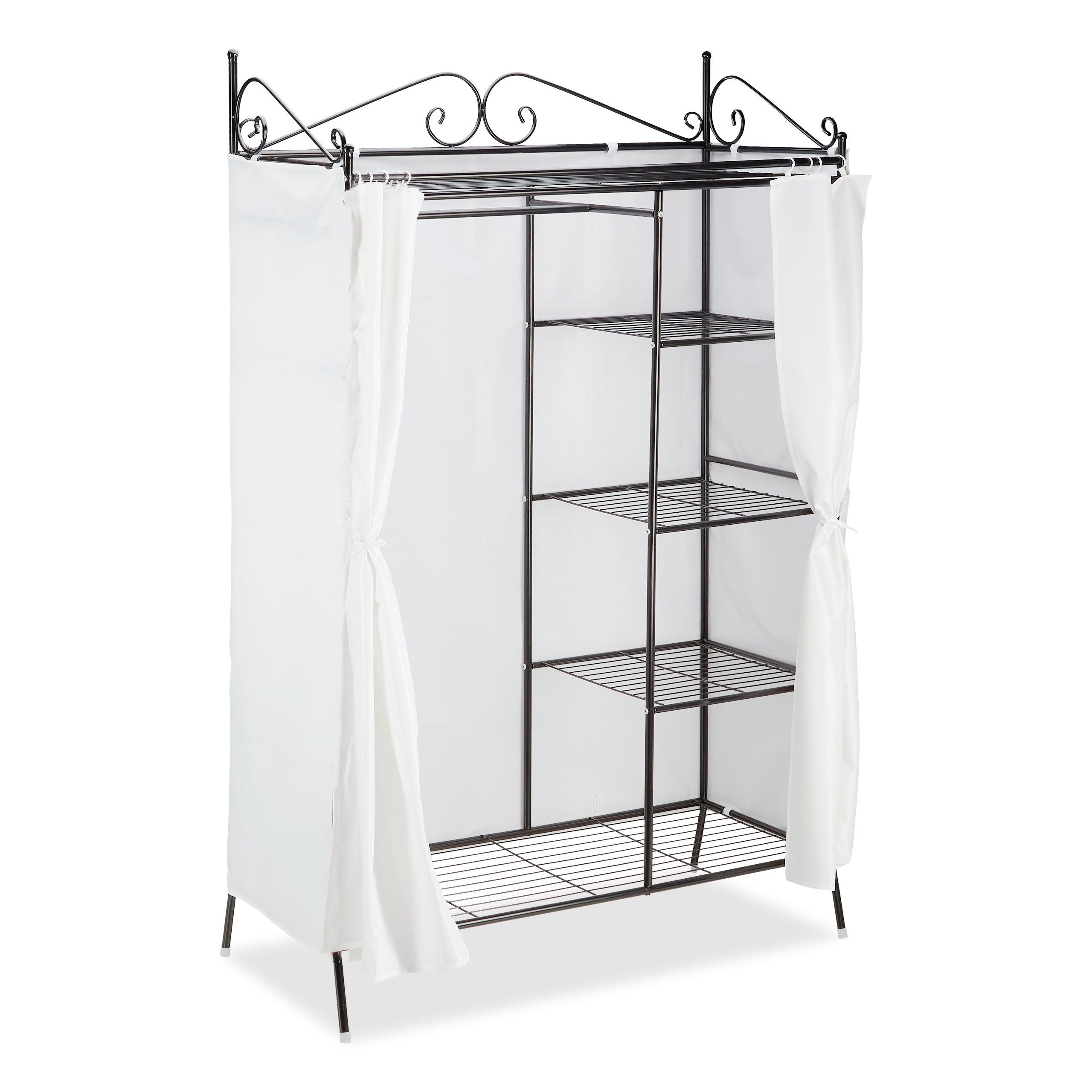 Armadio con coperchio 172 cm metallo nero 13_0001960