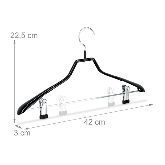Set 10 grucce antiscivolo nere per abiti 13_0000745