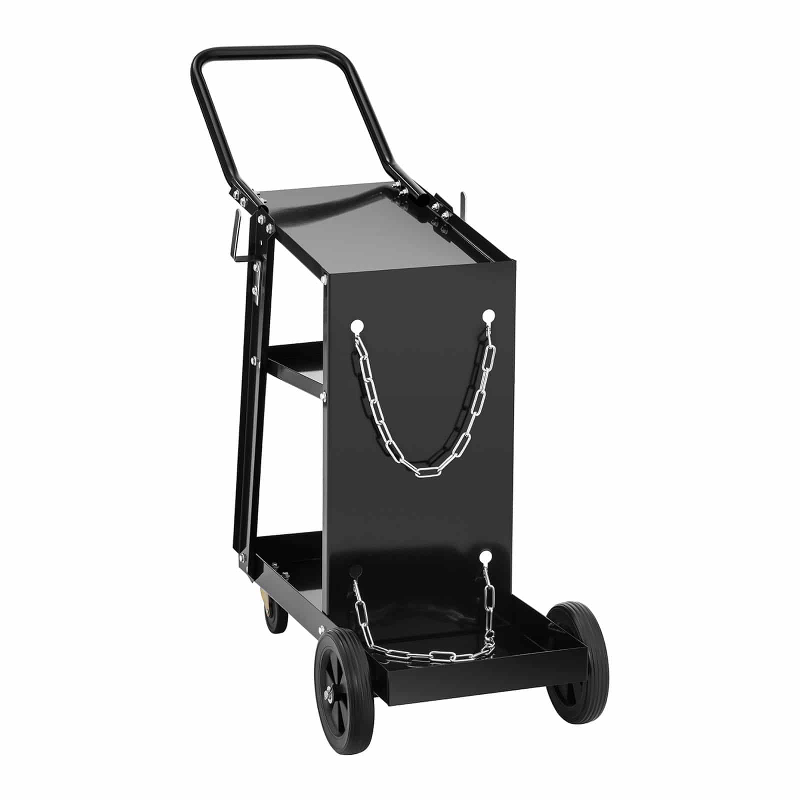 Carrello stazione di saldatura con maniglia 3 ripiani 80 kg nero 14_0006830