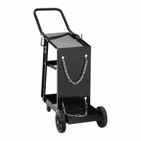 Carrello stazione di saldatura con maniglia 3 ripiani 80 kg nero 14_0006830