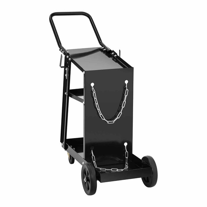 Carrello stazione di saldatura con maniglia 3 ripiani 80 kg nero 14_0006830