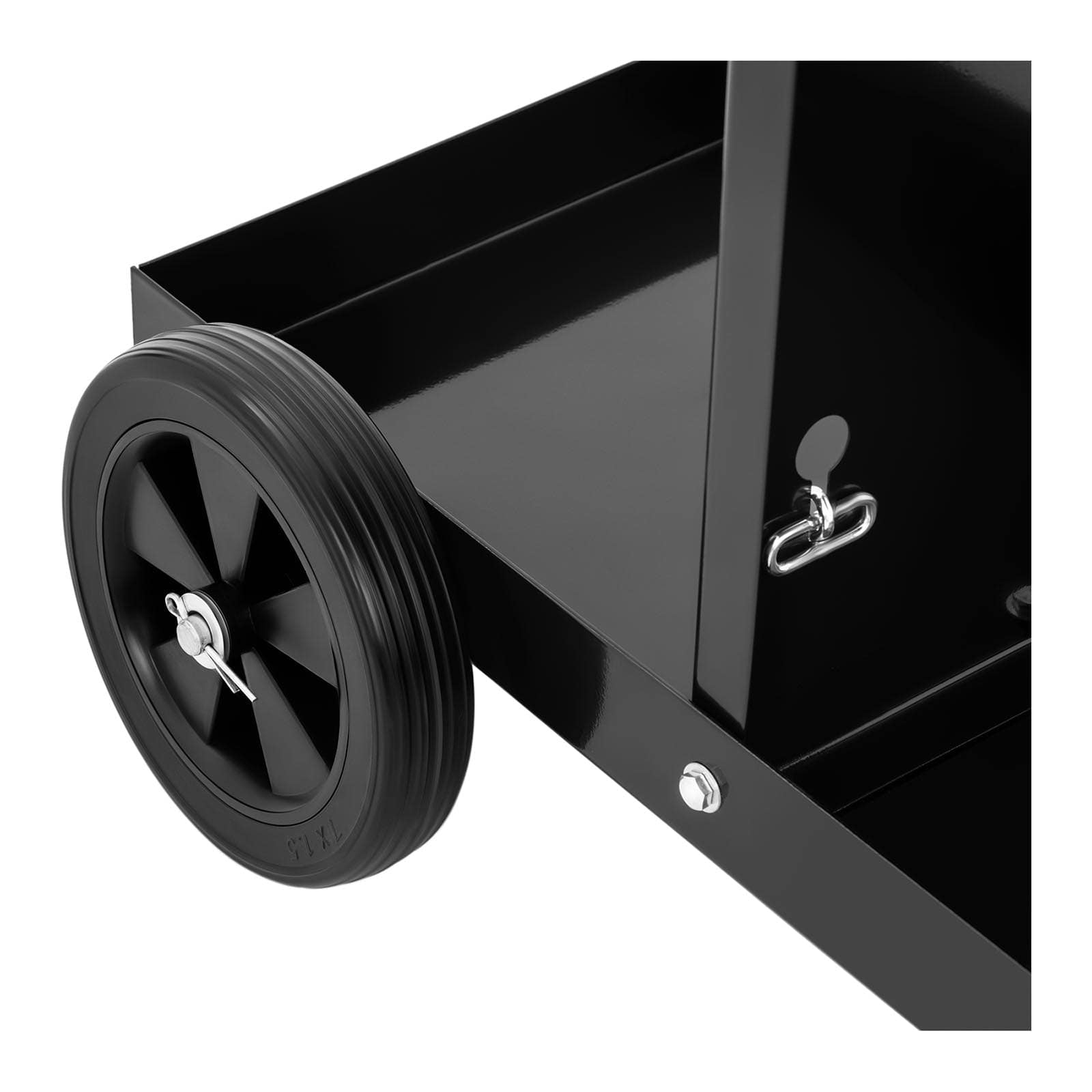 Carrello stazione di saldatura con maniglia 3 ripiani 80 kg nero 14_0006830