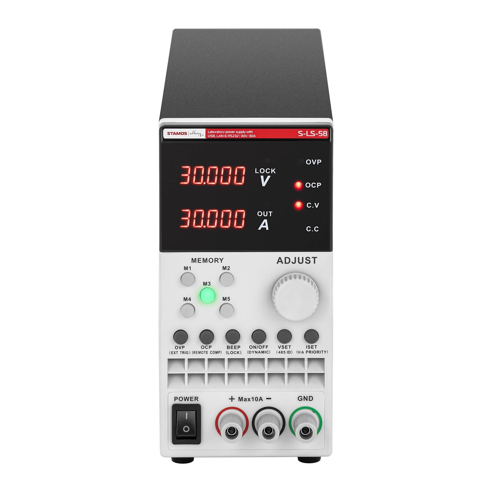 Alimentatore da laboratorio - 0-30 V - 0-30 A DC - 300 watt - USB/LAN/RS232 14_0005429