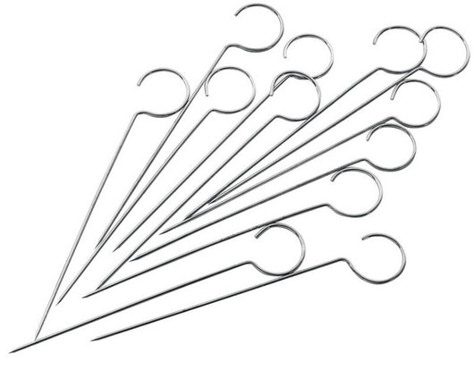 set spiedini inox 12 pezzi  mm. 100 cod:ferx.vit25373