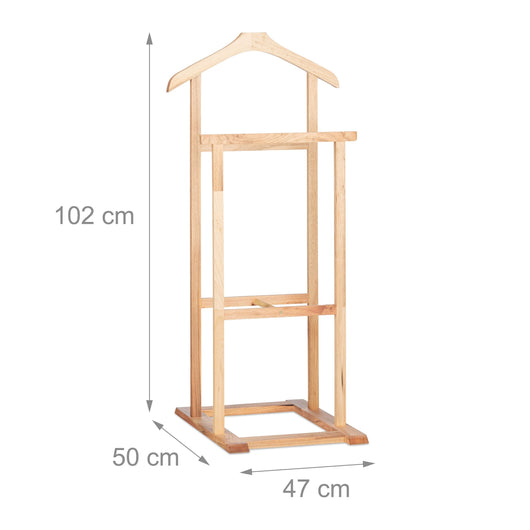 Appendiabiti servomuto 102 cm supporto in legno 13_0002918