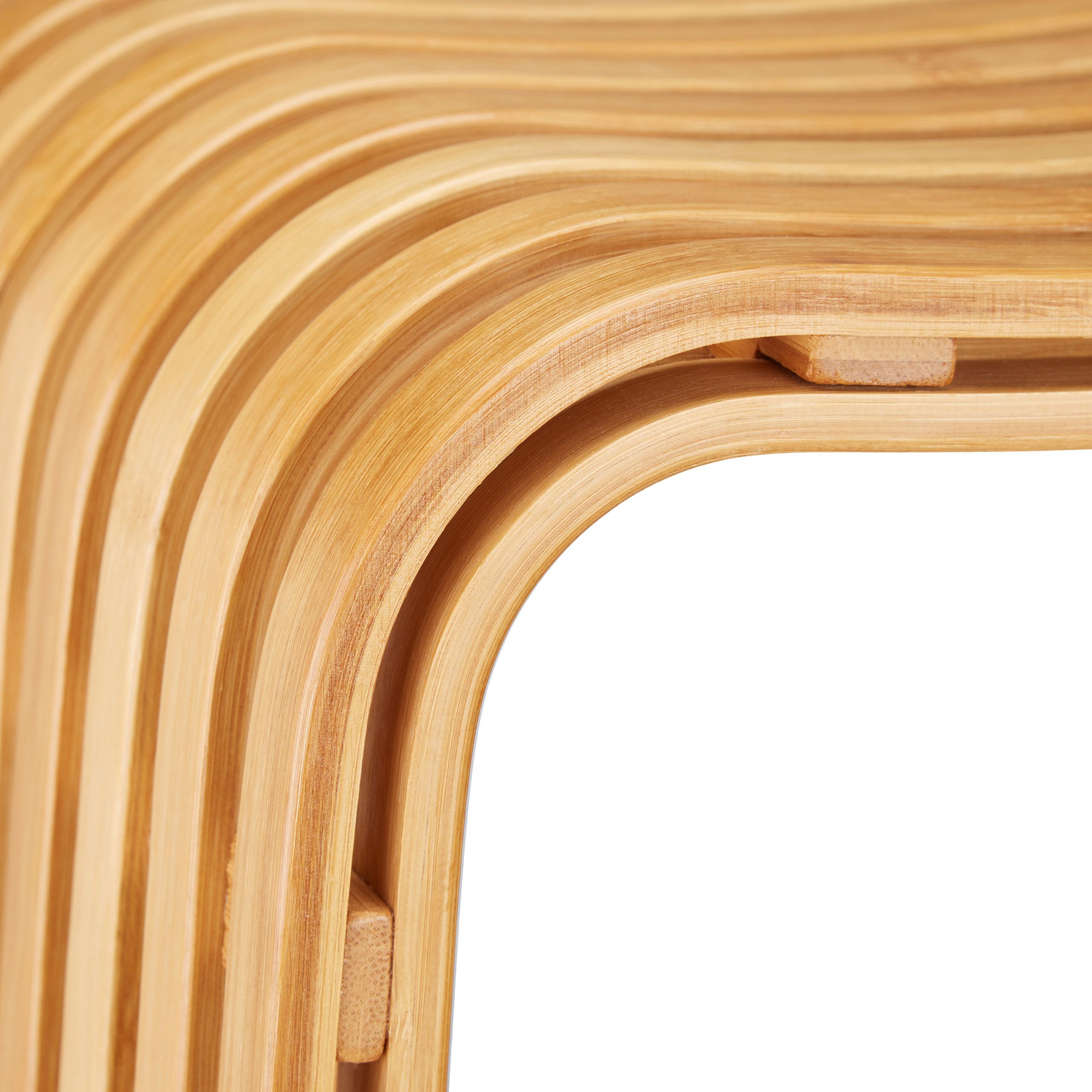 Sgabello poggiapiedi doghe in legno di bambù 13_0002816