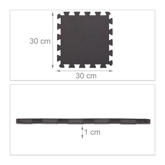 Set di 24 piastrelle nere per tappetini protettivi per attrezzature sportive in EVA 13_0002842