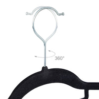 Confezione da 20 grucce in velluto antiscivolo per cappotti, pantaloni, vestiti, vestiti, nero 20 13_0000767