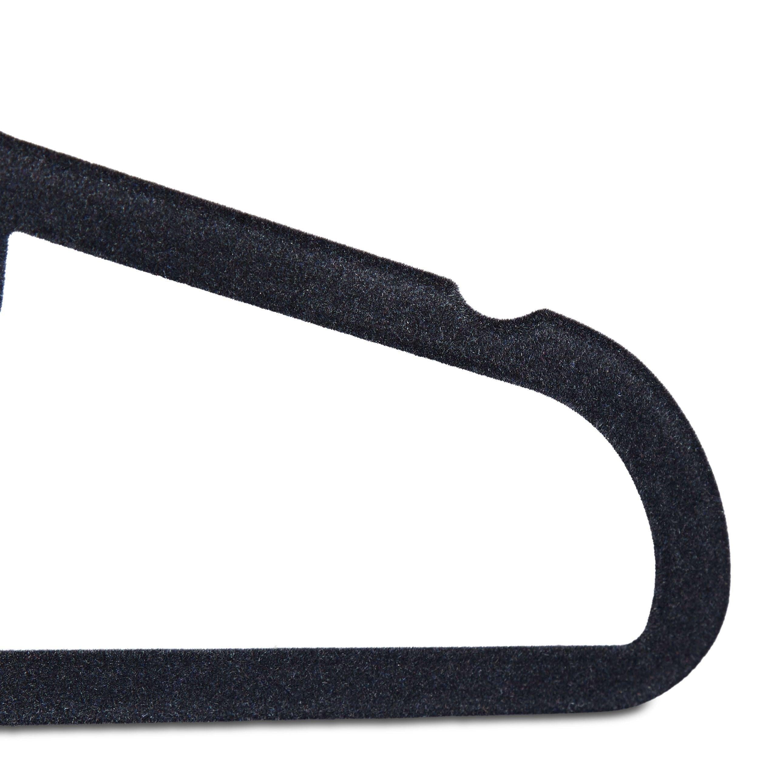 Confezione da 20 grucce in velluto antiscivolo per cappotti, pantaloni, vestiti, vestiti, nero 20 13_0000767