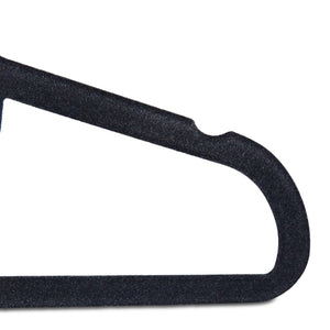 Confezione da 20 grucce in velluto antiscivolo per cappotti, pantaloni, vestiti, vestiti, nero 20 13_0000767