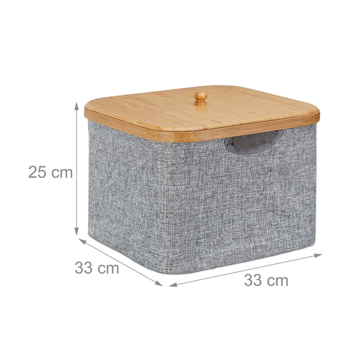 Cestino portaoggetti in bambù e grigio 13_0001919