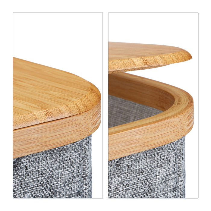 Cestino portaoggetti in bambù e grigio 13_0001919