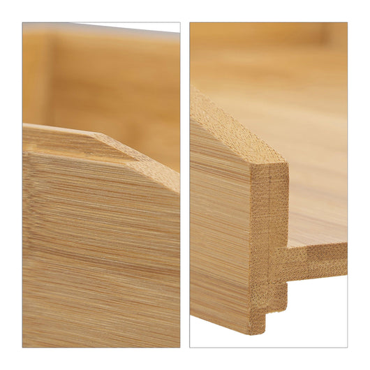 Vassoio per lettere impilabile in carta A4 per documenti per ufficio, lettere in bambù 13_0000813