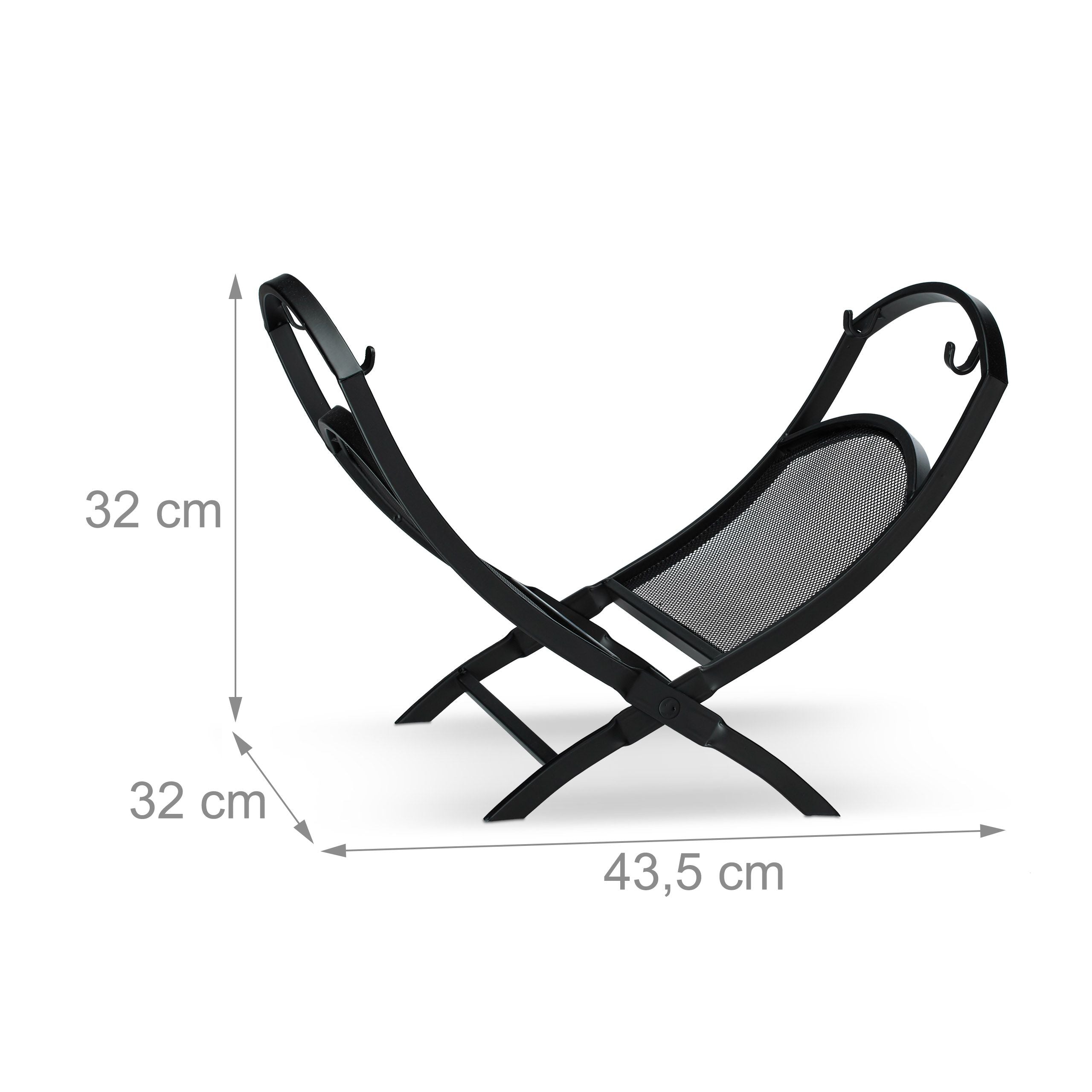 Cestino portalegna pieghevole in legno borsa da trasporto in acciaio porta giornali porta riviste 13_0001895