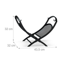 Cestino portalegna pieghevole in legno borsa da trasporto in acciaio porta giornali porta riviste 13_0001895