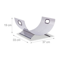 Cesto per camino portalegna 37 cm in acciaio inox 13_0002175