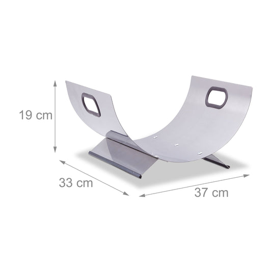 Cesto per camino portalegna 37 cm in acciaio inox 13_0002175