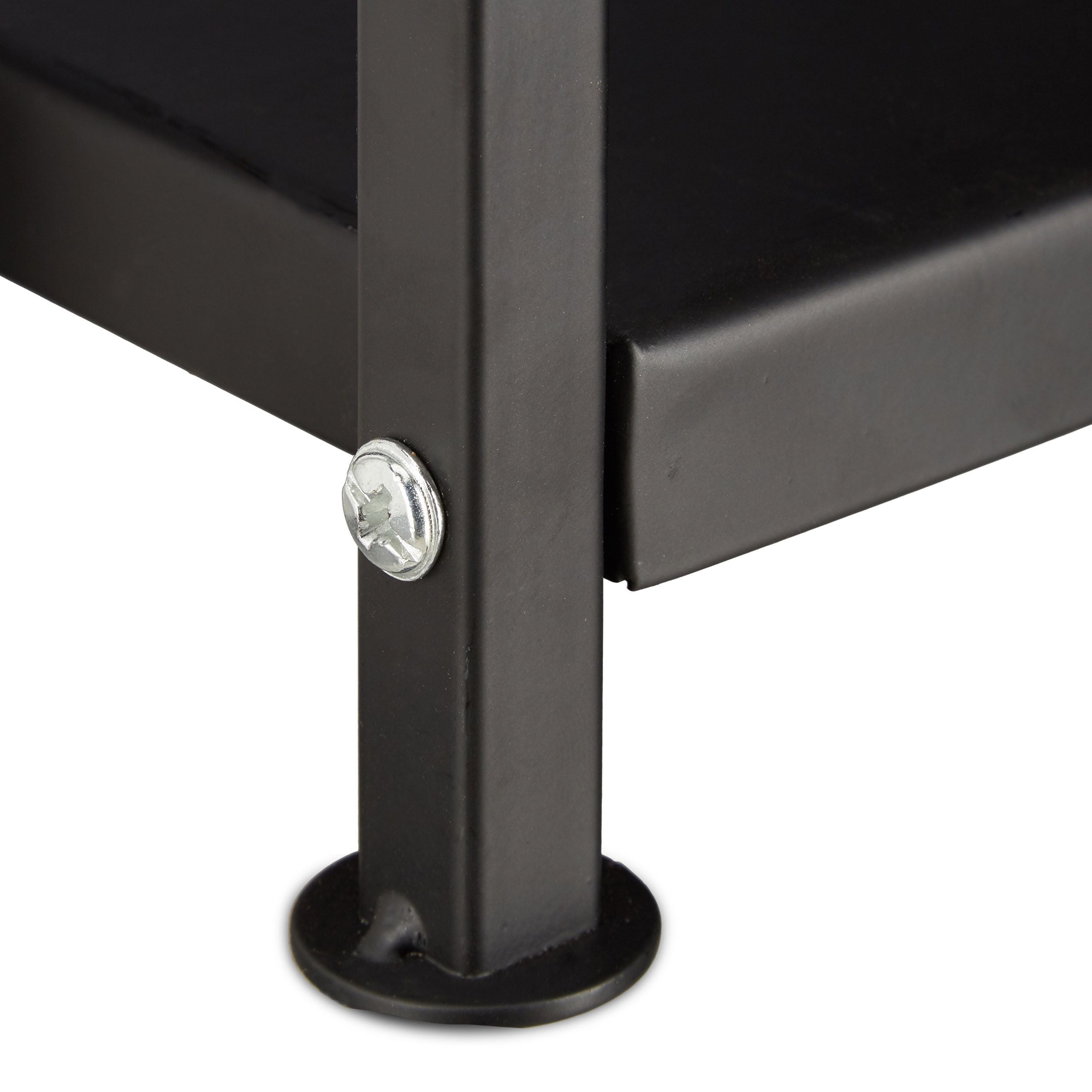 Mensola per camino in acciaio 111 cm nero 13_0001082