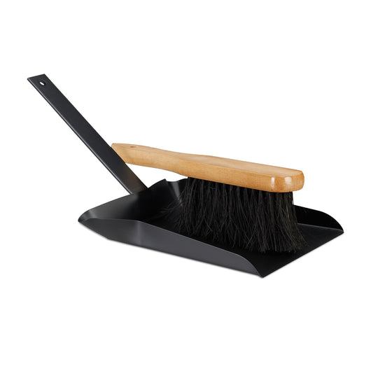 Camino pala cenere e spazzola in acciaio forno stufa camino 37 cm nero 13_0001954