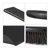 Camino pala cenere e spazzola in acciaio forno stufa camino 37 cm nero 13_0001954