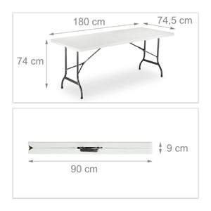 Se tavolo e 2 panche da giardino pieghevoli 180 cm bianco 13_0002461
