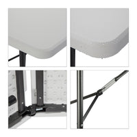 Se tavolo e 2 panche da giardino pieghevoli 180 cm bianco 13_0002461