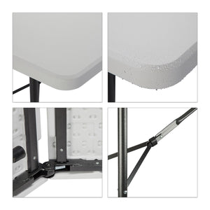 Se tavolo e 2 panche da giardino pieghevoli 180 cm bianco 13_0002461