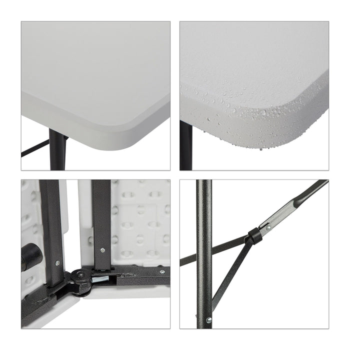 Se tavolo e 2 panche da giardino pieghevoli 180 cm bianco 13_0002461