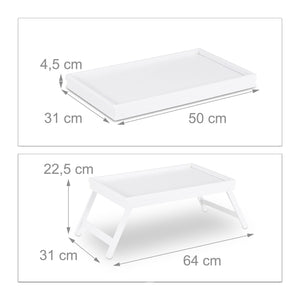 Tablet servizio computer vassoio da letto in bambù bianco 13_0002744