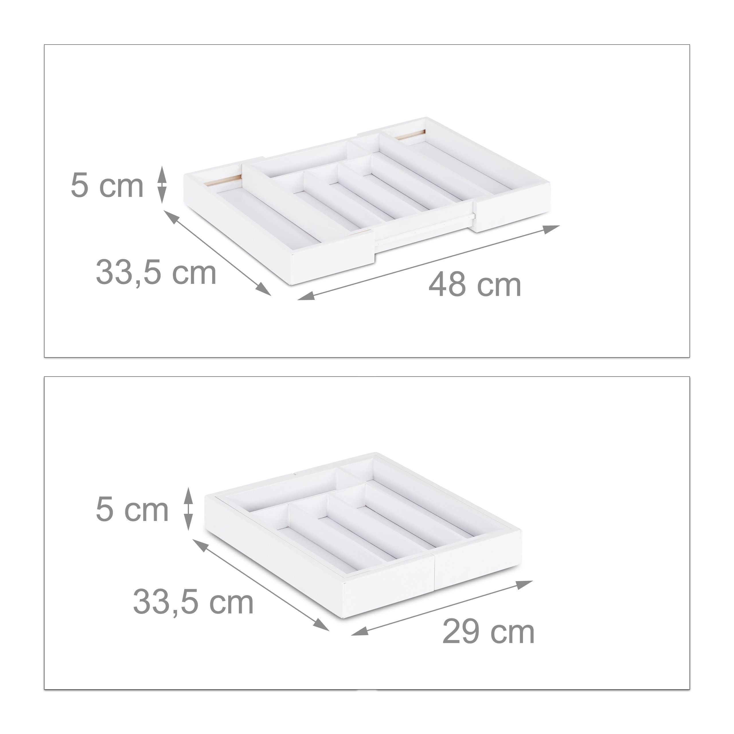 Portaposate con scomparti modulari estensibili bambù bianco 13_0002374