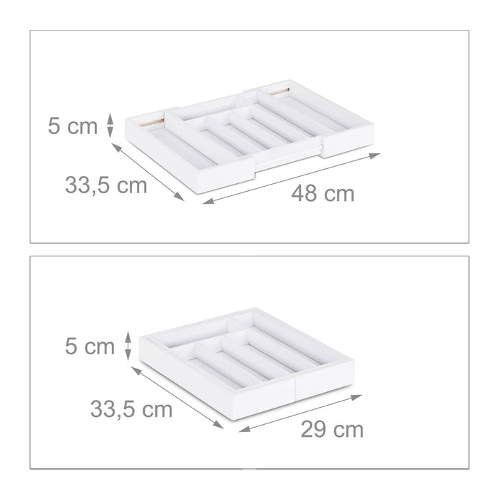 Portaposate con scomparti modulari estensibili bambù bianco 13_0002374