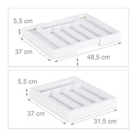 Portaposate estensibile in bambù bianco 13_0002372