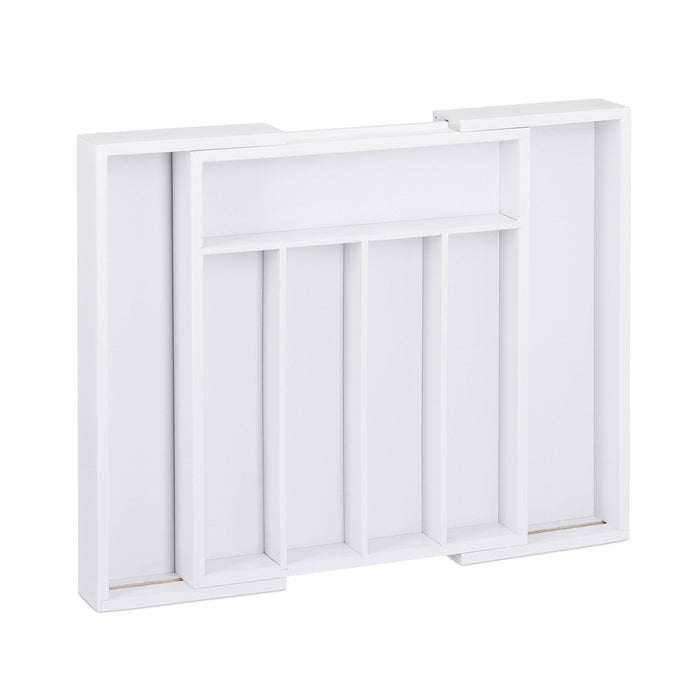 Portaposate estensibile in bambù bianco 13_0002372