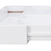 Portaposate estensibile organizer in bambù bianco 13_0002373